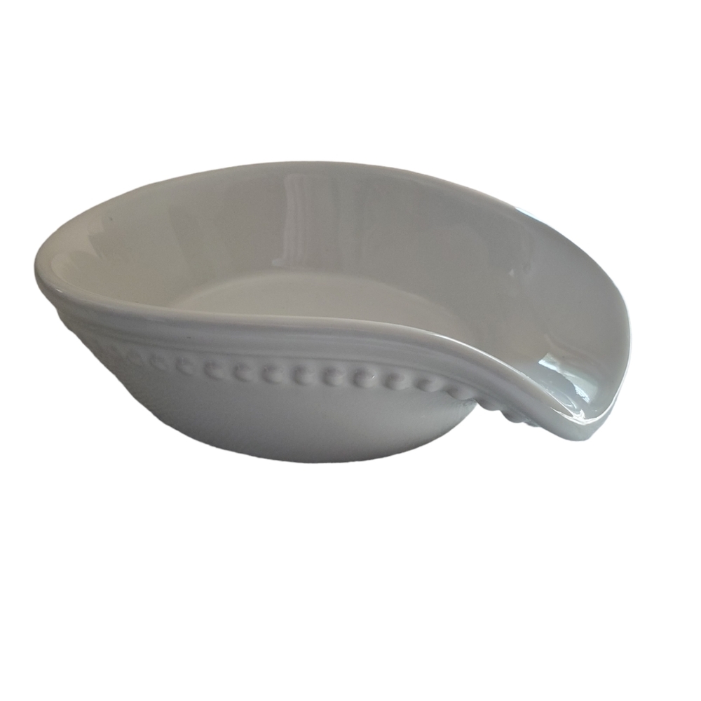 Home Interiors Hampton spoon rest New white Elegant Stoneware